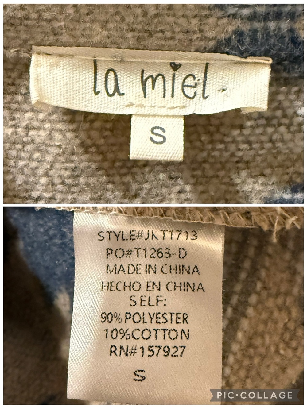La Miel Eldora Aztec Distressed Raw Hem Oversized Shacket Jacket Small - Picture 7 of 7